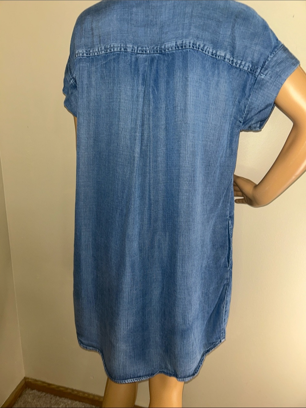 Velvet Heart Blue Denim Button-Front Midi Shirt Dress - Picture 8 of 12